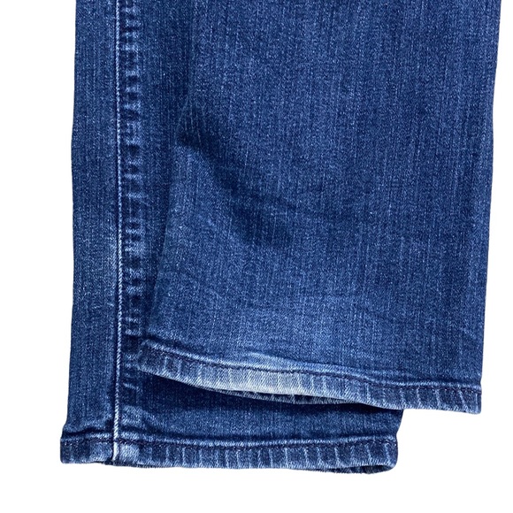 7 For All Mankind Straight Leg Jeans Low Rise, Medium Blue Wash - Picture 8 of 11